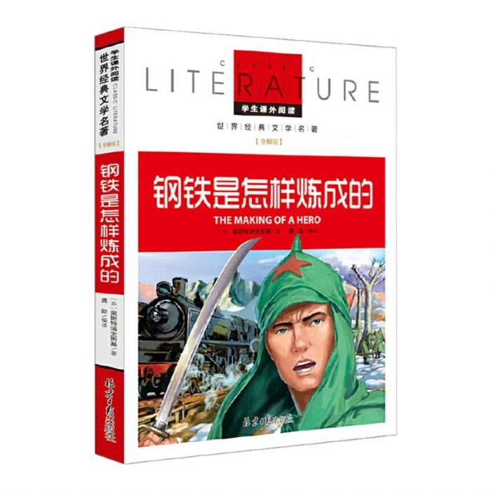文学名著 全解版 钢铁是怎样炼成的 - 封面